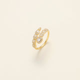 Serpent Pavé Wrap Ring