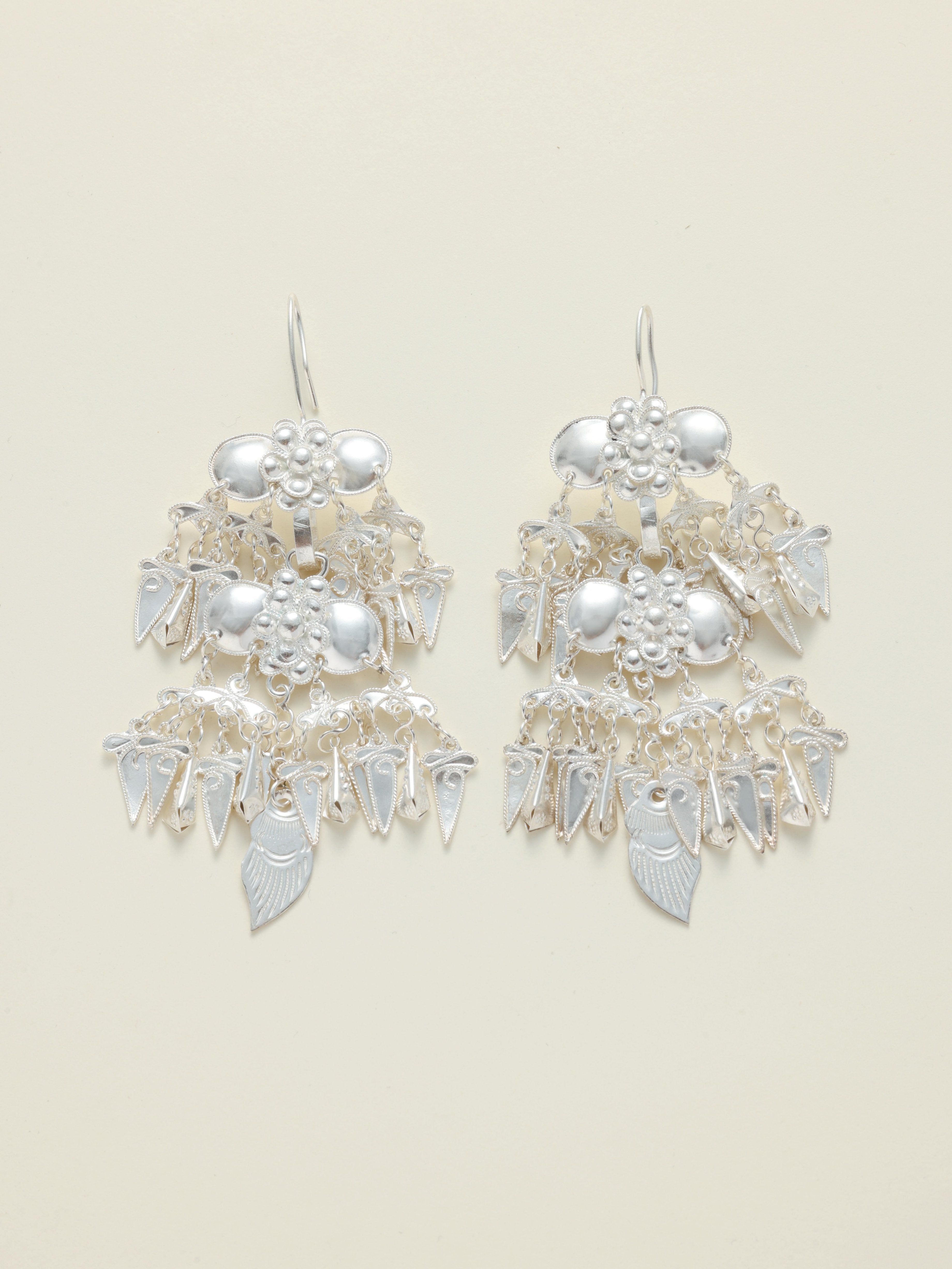 Silver Chant  Filigree Earrings