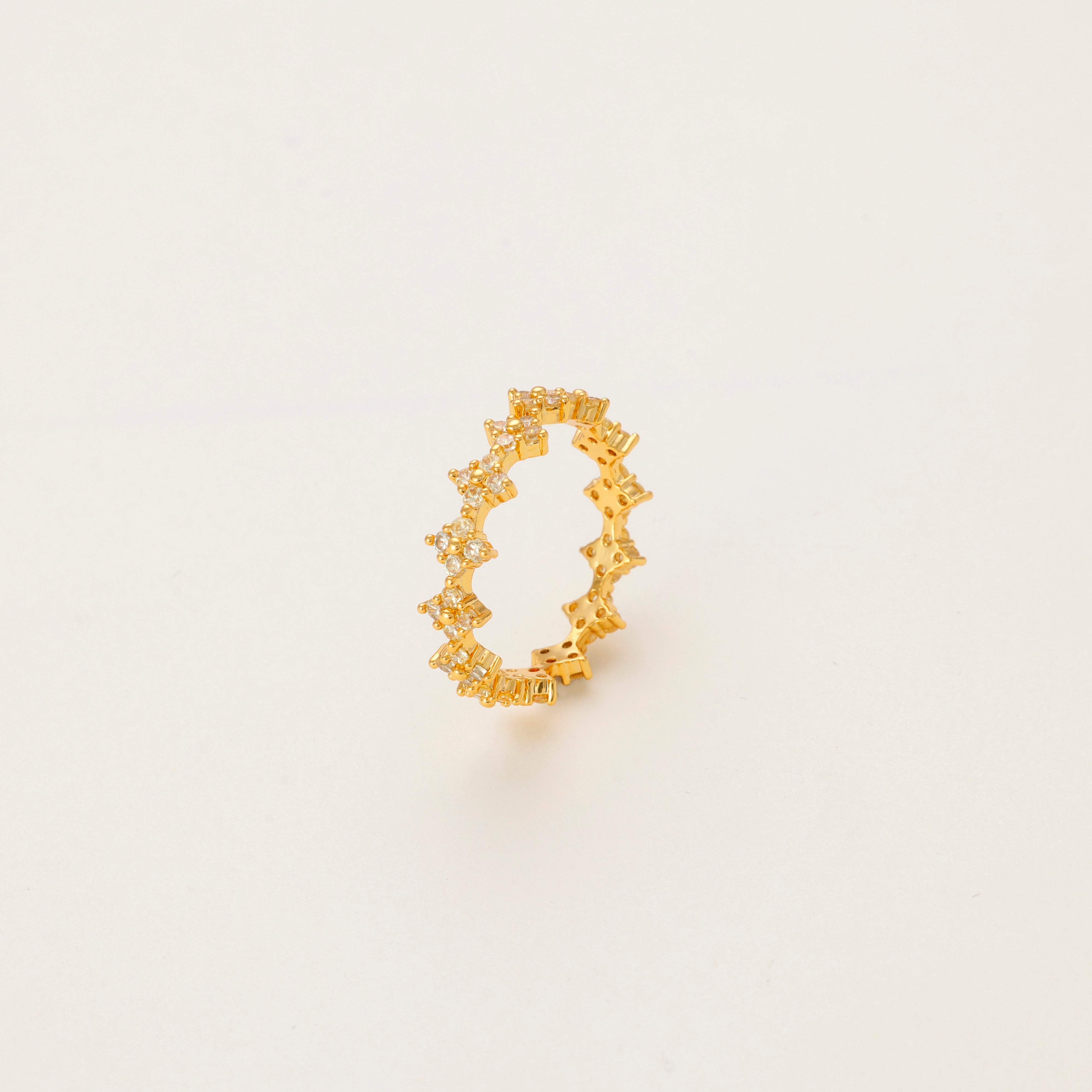 Pavé Cluster Band Ring
