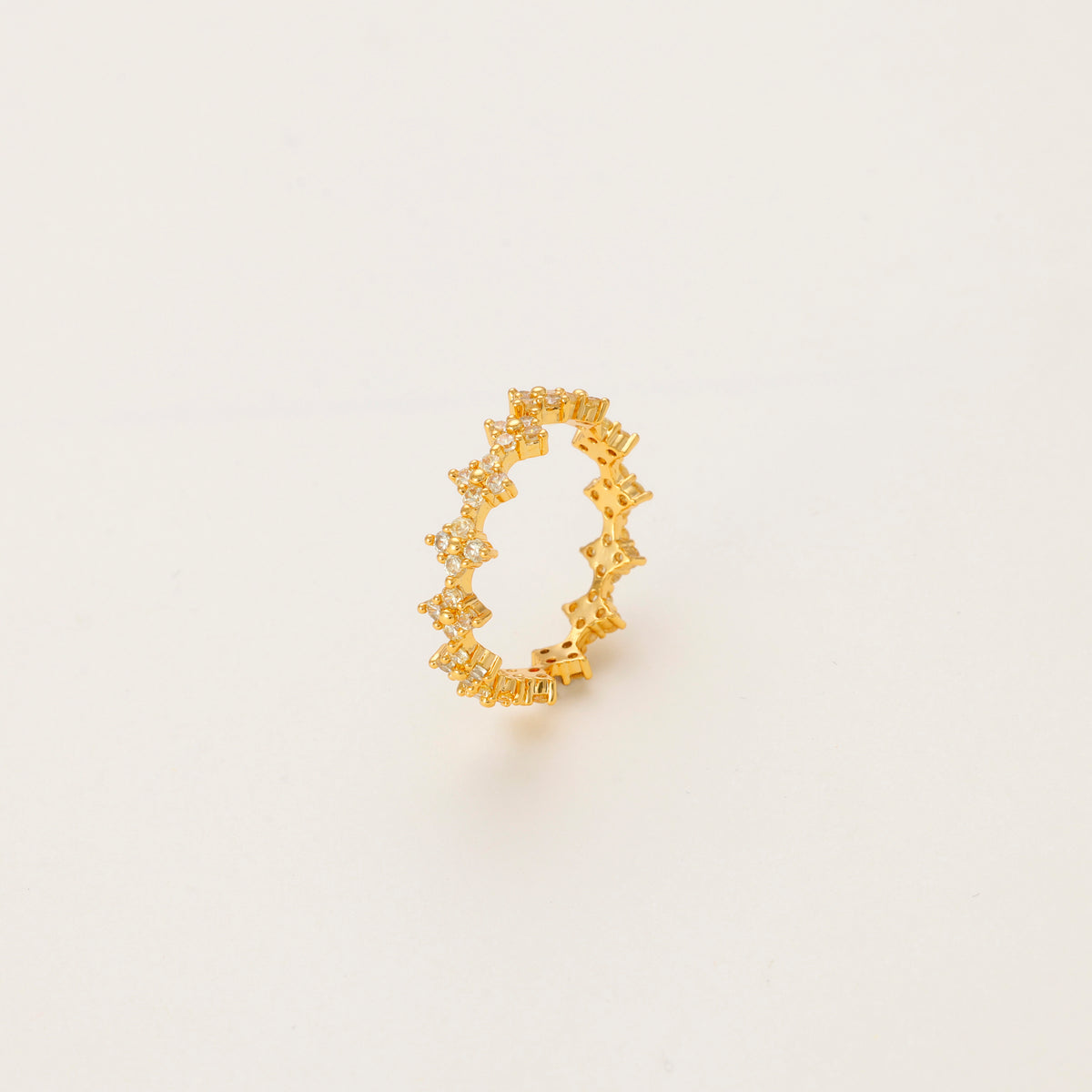 Pavé Cluster Band Ring
