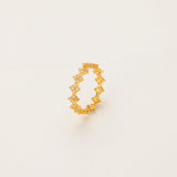 Pavé Cluster Band Ring