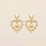 Pearl Heart Heat Earrings