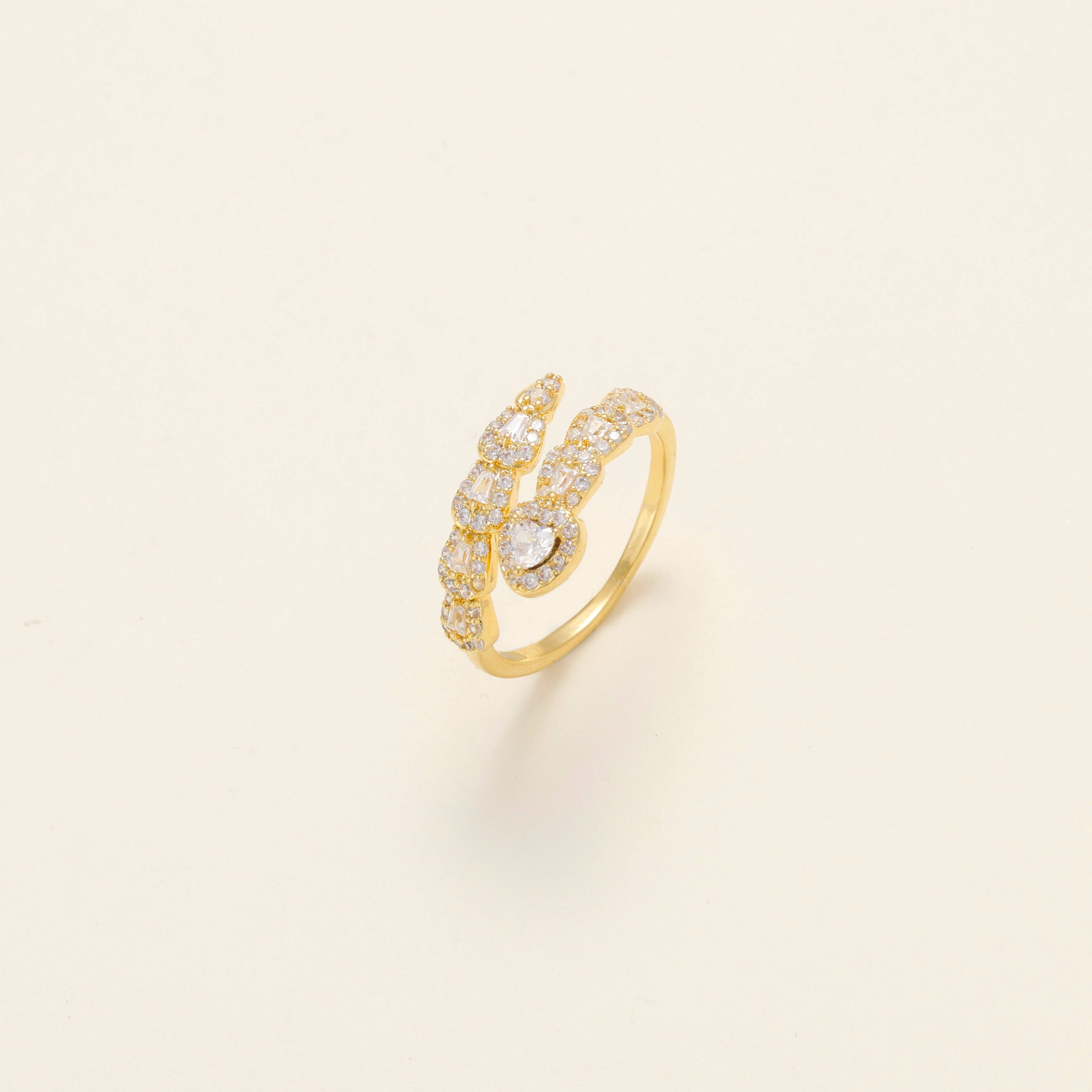 Serpent Pavé Wrap Ring