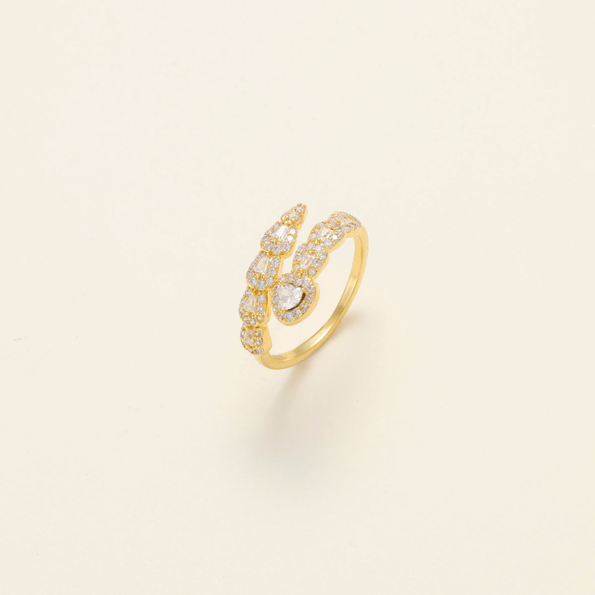 Serpent Pavé Wrap Ring