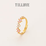 Blush Heart Zircon Pavé Open Ring