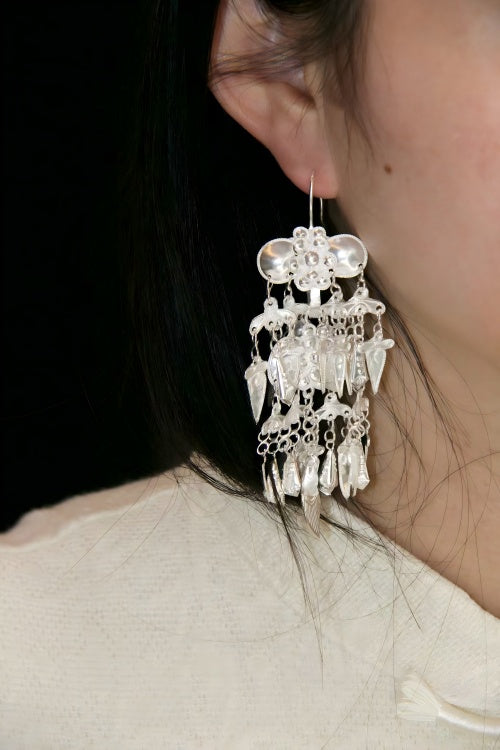 Silver Chant  Filigree Earrings
