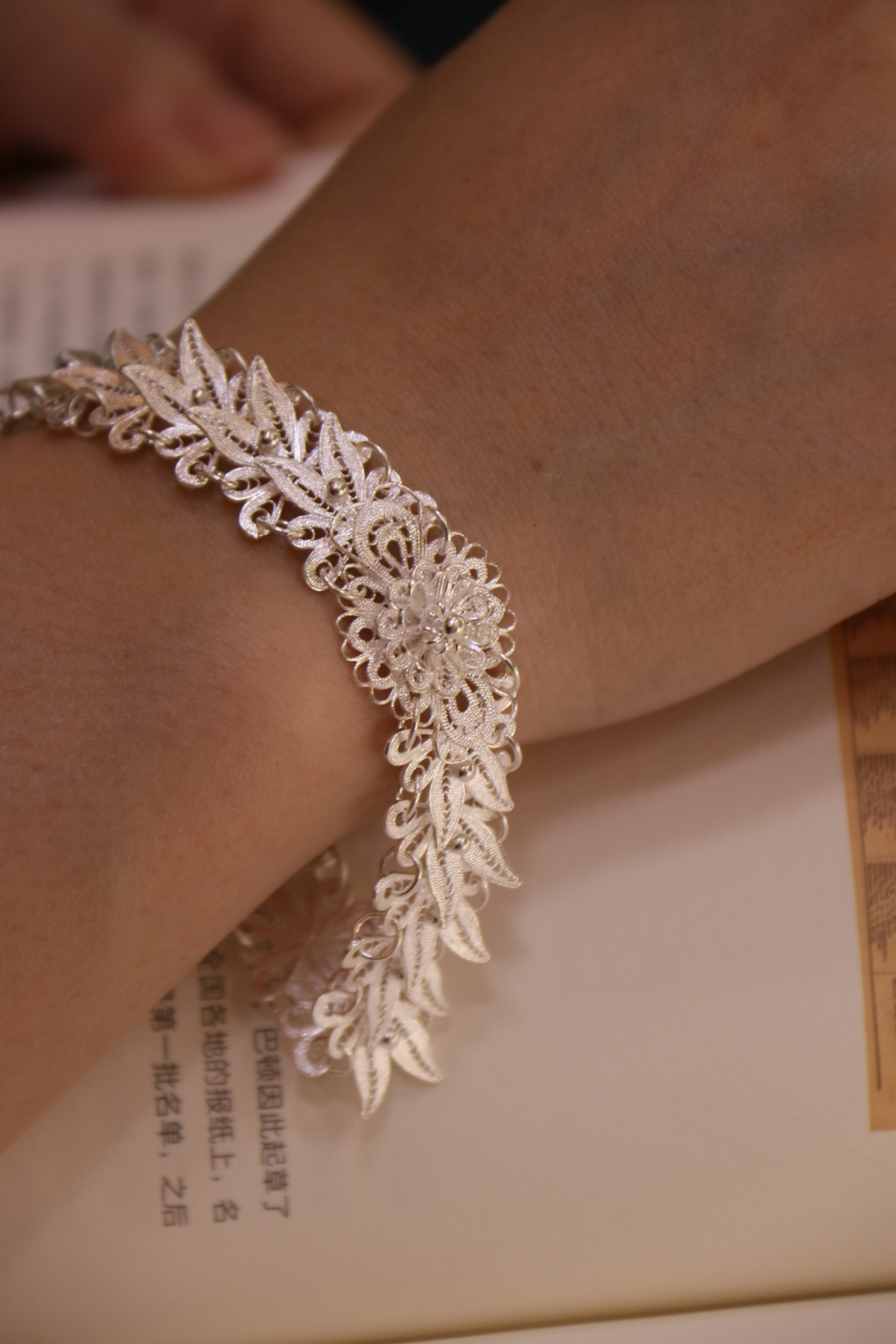 Peony Filigree Bracelet